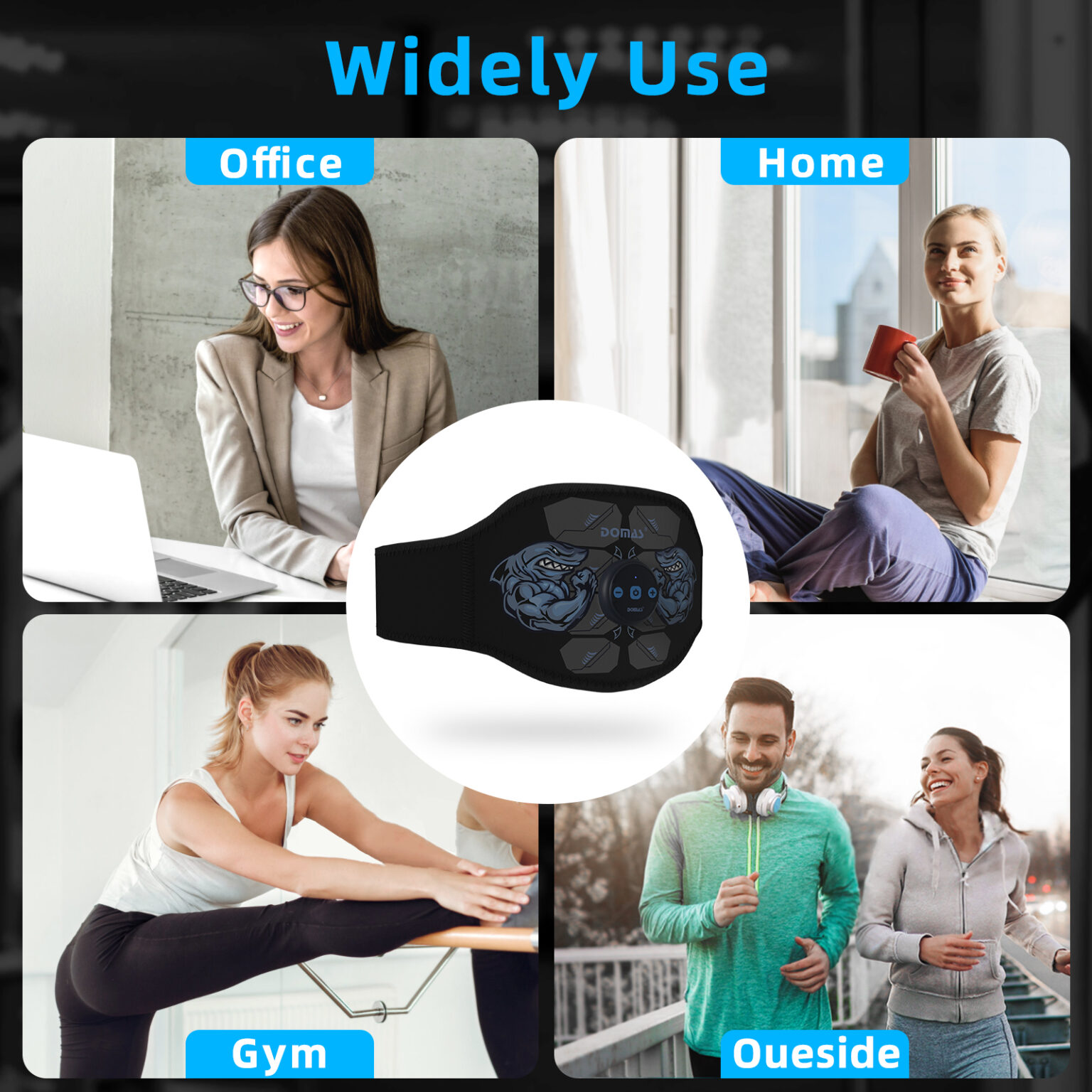 DOMAS Wireless Ab Stimulator Belt Domas